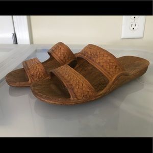 Brown strappy Beach sandals